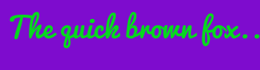 Image with Font Color 07D81F and Background Color 7E0CCE